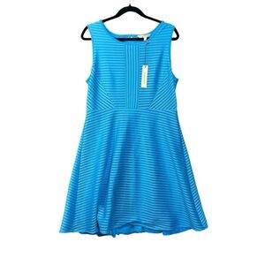 NWT LARGE New with tags 41 Hawthorn Marina Knit Dress Blue spandex blend